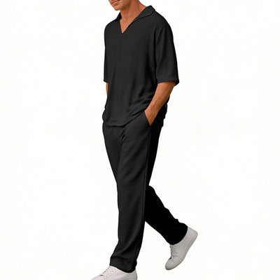 Traje Ejecutivo de Manga Corta con Solapa y Pantalón - Image 26