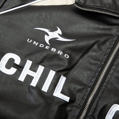 Chaqueta de Cuero PU Bordada para Motociclista - Diseño Holgado Americano - Image 3