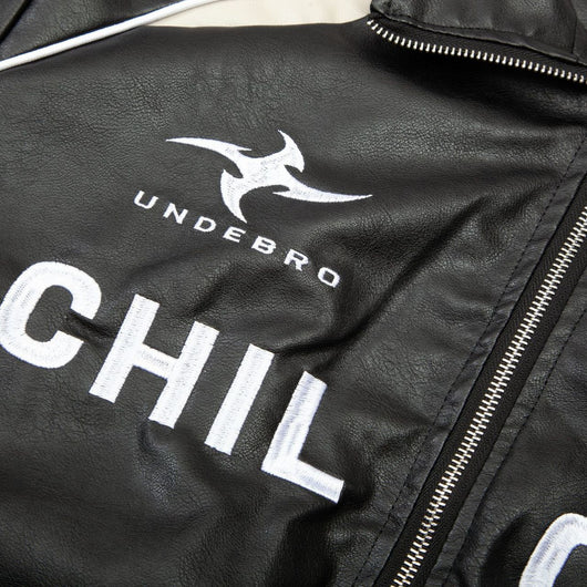 Chaqueta de Cuero PU Bordada para Motociclista - Diseño Holgado Americano - Image 3