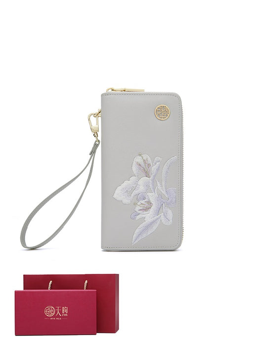 Billetera Étnica de Cuero con Estampado y Cierre para Mujer - Image 4