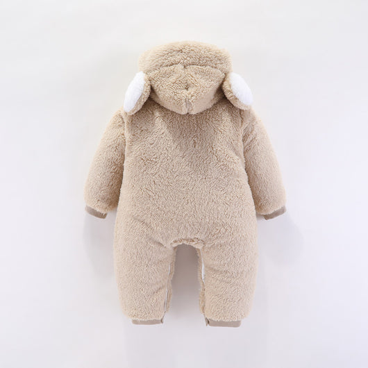 Jumpsuit Grueso de Algodón con Capucha y Mangas Largas - Image 6