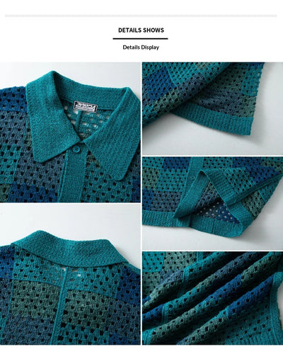 Cardigan de Punto Manga Corta para Hombre - Image 13