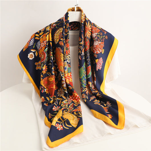 Pañuelo Cuadrado Retro Estampado para Mujer - Diseño Clásico - Image 5