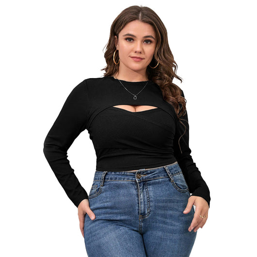 Blusa Manga Larga Ajustada con Detalles Calados para Mujer - Image 5