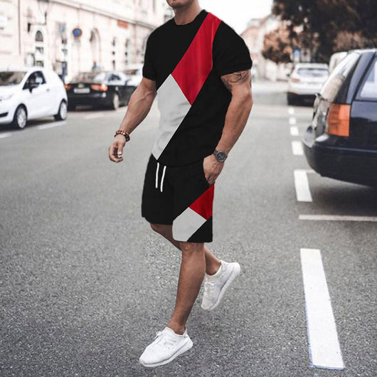 Conjunto Deportivo Hombre Shorts y Playera Combinada - Image 14