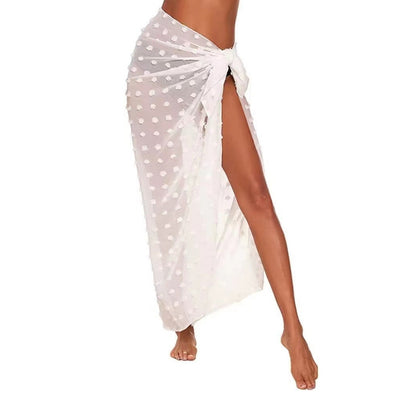 Women's navy blue chiffon sarong, long and flowing, draped over a model's arm against a white background. - Image 27