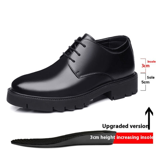 Zapatos de Cuero Cowhide Transpirables con Aumento de Altura para Hombre - Image 4