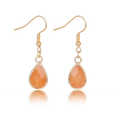 Aretes Colgantes de Piedra Gota de Agua - Diseño Versátil para Mujer - Image 9