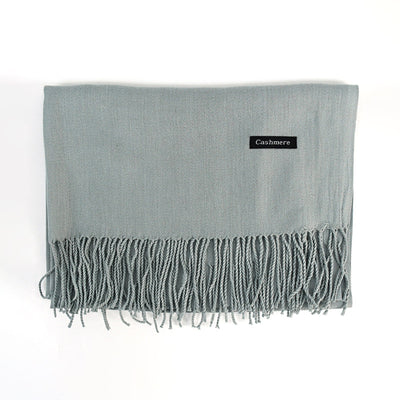 Bufanda Ligera de Color Liso con Flecos Elegantes - Image 20