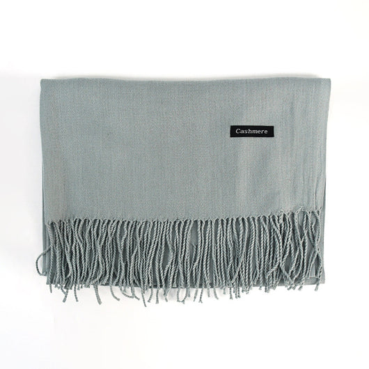 Bufanda Ligera de Color Liso con Flecos Elegantes - Image 20