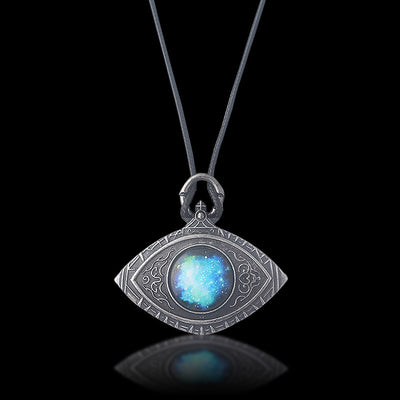 Collar Colgante Vintage Ojos Azules Estrellados - Image 9