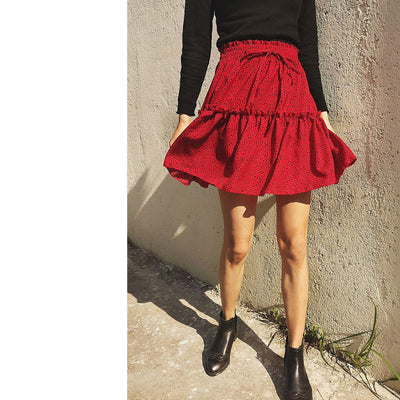 Falda Plisada con Estampado de Lunares - Image 8