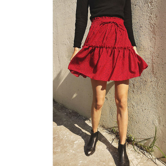 Falda Plisada con Estampado de Lunares - Image 8