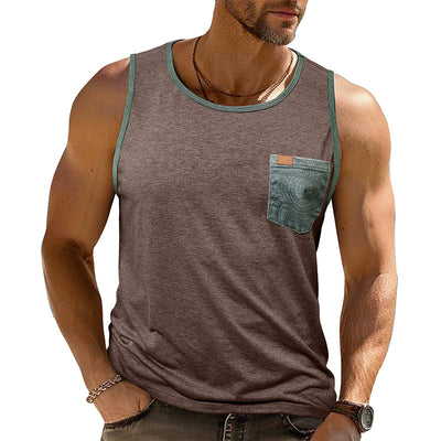 Camiseta Deportiva Suelta sin Mangas con Bolsillos y Estampado - Image 11