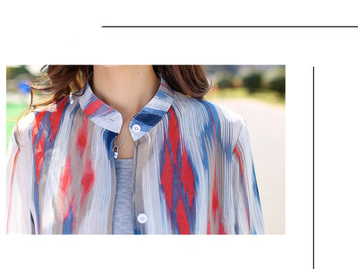 Cardigan de Gasa Estampado con Protección Solar para Mujer - Image 11