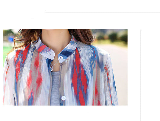 Cardigan de Gasa Estampado con Protección Solar para Mujer - Image 11
