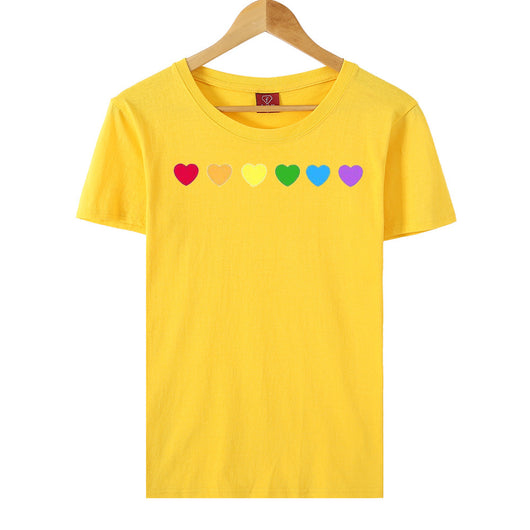 Playera Estampada Corazón Arcoíris Manga Corta - Image 23