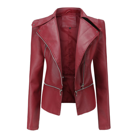 Chaqueta de Cuero para Mujer Desmontable Primavera Otoño - Image 9