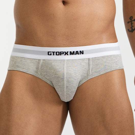 Calzoncillos Triangle de Hombre en Colores Sólidos con Costura de Hilo - Image 4