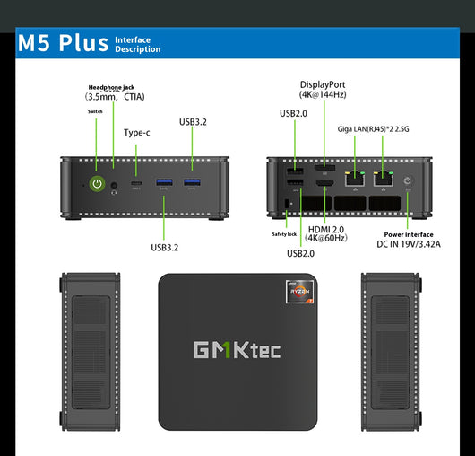 Minicomputadora M5plus AMD 5825U - PC Compacto de Alto Rendimiento - Image 11
