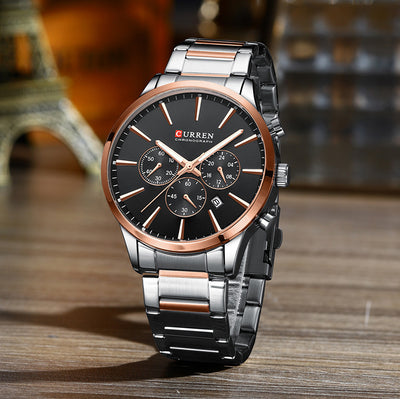 Reloj de Negocios Impermeable para Hombre con Calendario de Seis Manecillas - Image 29
