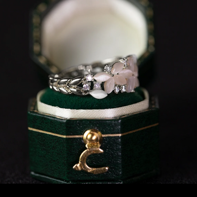 Anillo de Bodas Floral en Oro 18K, 14K y Plata con Diamantes para Mujer - Image 13