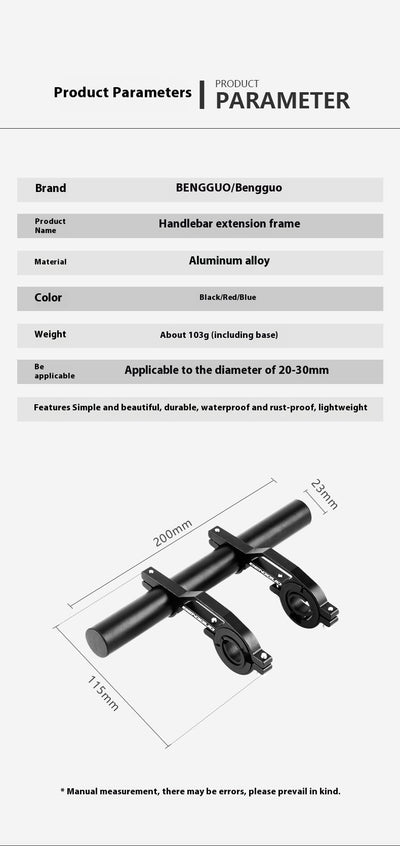 Extensión de Manillar de Aleación de Aluminio para Bicicleta de Montaña - Image 14