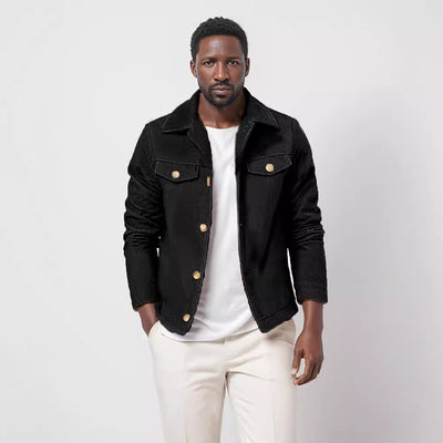 Abrigo de Lana para Hombre Elegante Botón Simple Diseño Liso