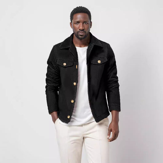 Abrigo de Lana para Hombre Elegante Botón Simple Diseño Liso