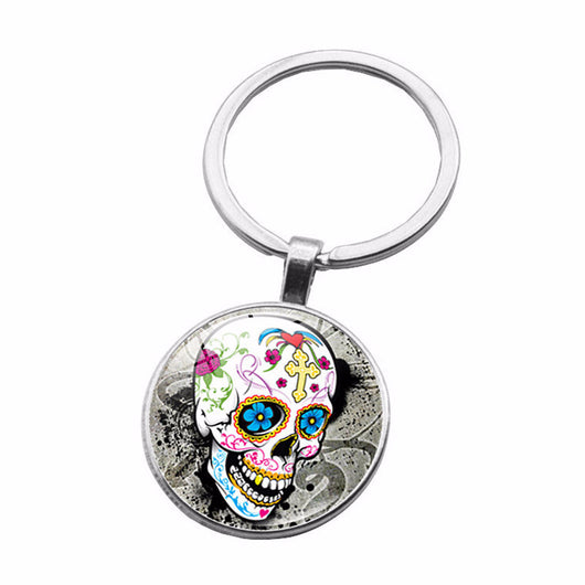 Dije Calavera de Azúcar - Llavero Metal con Gema de Tiempo - Image 15