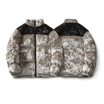 Chaqueta de Algodón Suelta con Cuello Contrastado y Terciopelo Grueso - Image 8