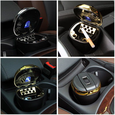 Cenicero Portátil USB Recargable sin Humo con Filtro LED y Tapa Hermética - Image 8