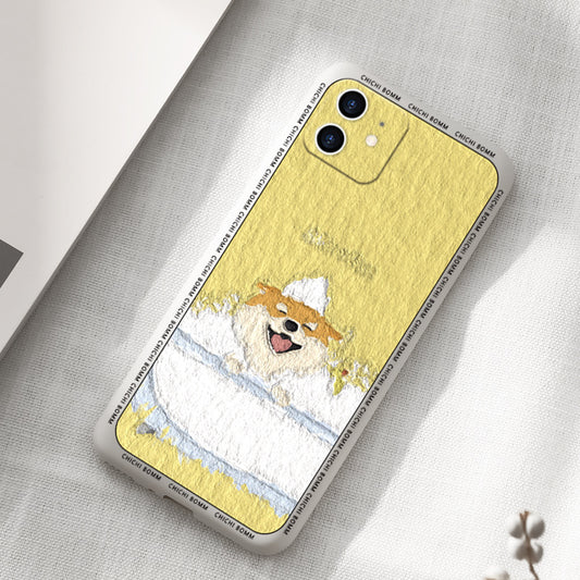 Funda de Silicona Líquida Shiba Inu a Prueba de Golpes
