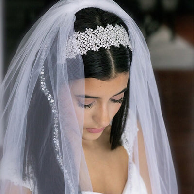 Corona Nupcial con Cristales Zircón - Accesorio para Vestido de Novia - Image 8