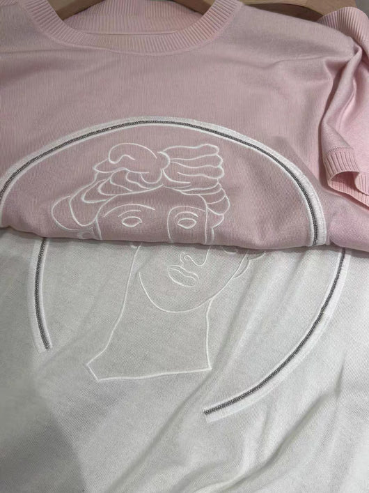 Suéter Tejido Corto para Mujer con Patrón de Cuentas - Diseño Industrial Moderno - Image 16