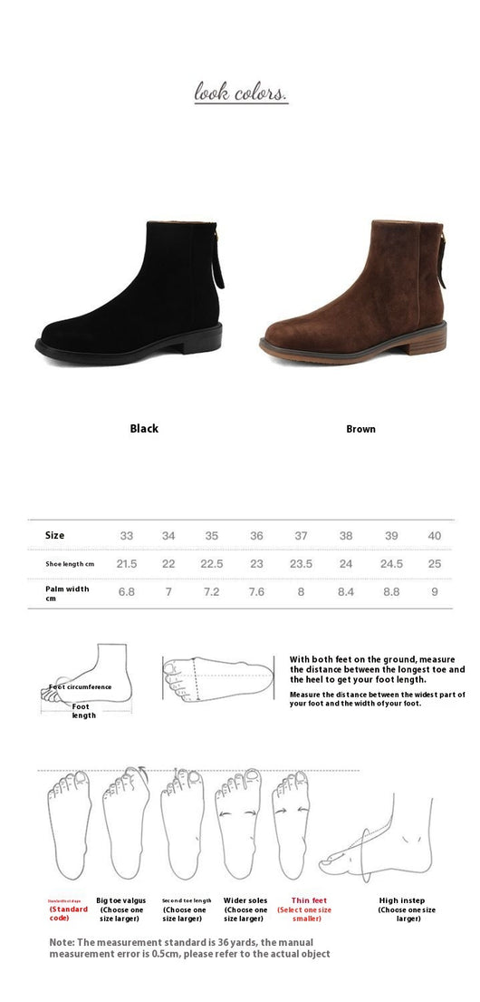 Botas Retro Francesas de Tacón Grueso y Punta Cuadrada para Mujer - Image 6