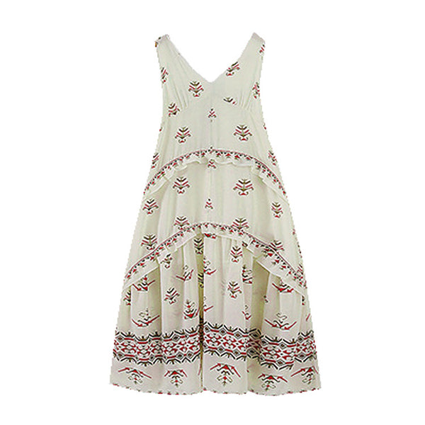 Vestido Bohemio Escote V Cintura Alta Holgado - Image 5