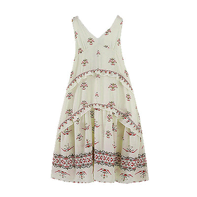 Vestido Bohemio Escote V Cintura Alta Holgado - Image 5