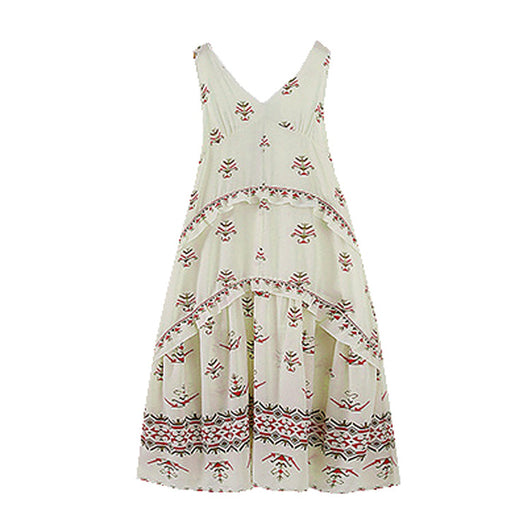 Vestido Bohemio Escote V Cintura Alta Holgado - Image 5