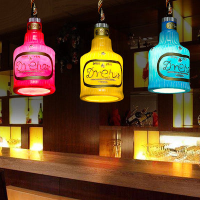 Lámpara Colgante Botella de Vino con Luz LED Creativa - Image 3