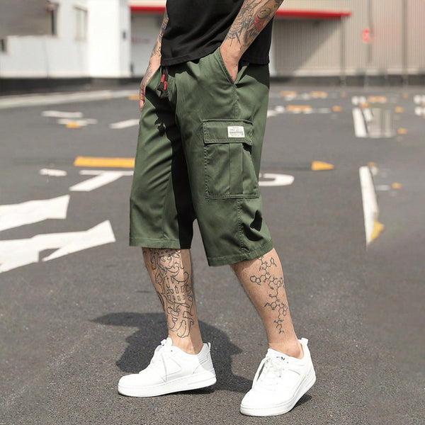 Pantalones Cortos Casuales Minimalistas Estilo Americano para Hombre - Tela Ligera Verano