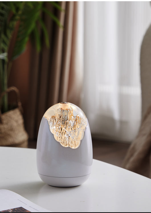 Lámpara de Mesa Huevo con Textura de Cristal - Diseño Minimalista - Image 11