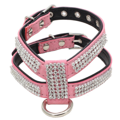 Arnés en K con Strass para Perros Pequeños - Correa de Sujeción Manual - Image 5