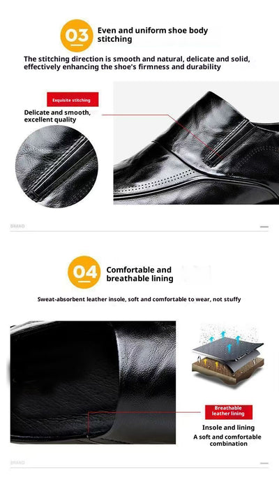 Zapatos de Cuero Suave para Novio - Mocasines Elegantes Punta Fina Suela Flexible - Image 8