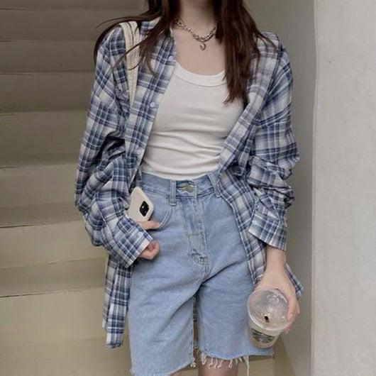 Camisa Casual de Manga Larga para Mujer