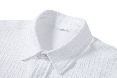 Conjunto Casual Hombre: Camisa y Shorts Jacquard Manga Corta - Image 16