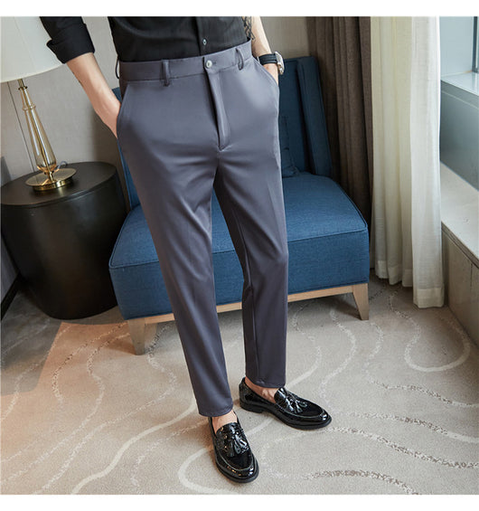 Pantalones Casuales Slim Fit de Color Sólido para Hombre - Image 28