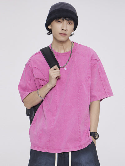 Playera Patchwork Lavado Americano de Manga Corta para Hombre - Image 17