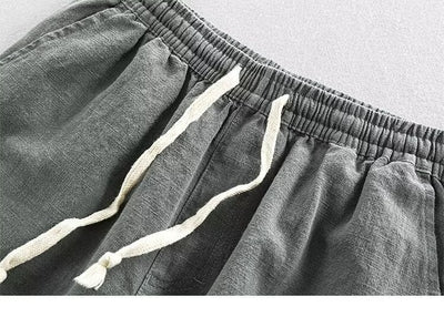 Pantalones Casuales de Lino y Algodón para Hombre - Ajuste Versátil - Image 13