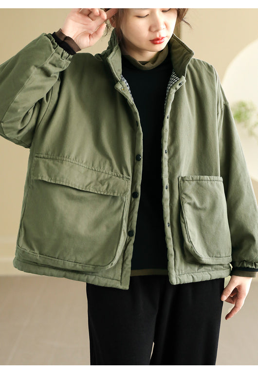 Abrigo Acolchado Talla Grande para Mujer con Bolsillos - Calidez y Comodidad - Image 16